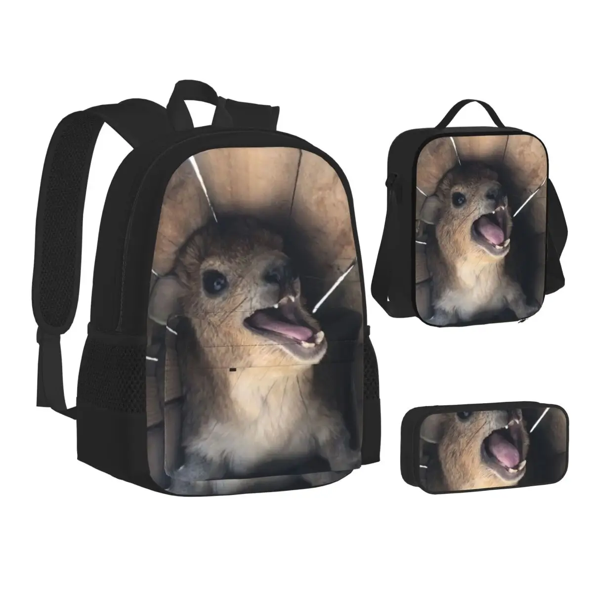 Rock Hyrax Lover Awawa Groundhog Dassi Backpacks Children School Bags Kids Rucksack Lunch Bag Pen Bag Three-Piece Set
Rock Hyrax Lover Awawa Groundhog Dassi Backpacks Children School Bags Kids Rucksack Lunch Bag Pen Bag Three-Piece Set