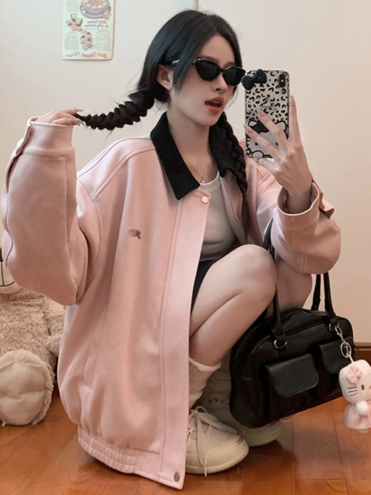 Baseball Jackets Woman Soft Womens Autumn Airy Velvet Anorak Casual Fishbone Travel Adjustable Stretchable Simple Glitter Zip-Up
Baseball Jackets Woman Soft Womens Autumn Airy Velvet Anorak Casual Fishbone Travel Adjustable Stretchable Simple Glitter Zip-Up