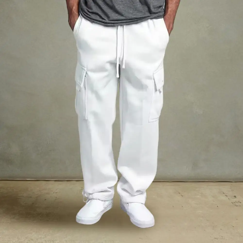 Men Elastic Waistband Pants Men's Wide Leg Drawstring Pants with Multi Pockets Elastic Waist Street Style for Spring for Comfort
Men Elastic Waistband Pants Men's Wide Leg Drawstring Pants with Multi Pockets Elastic Waist Street Style for Spring for Comfort