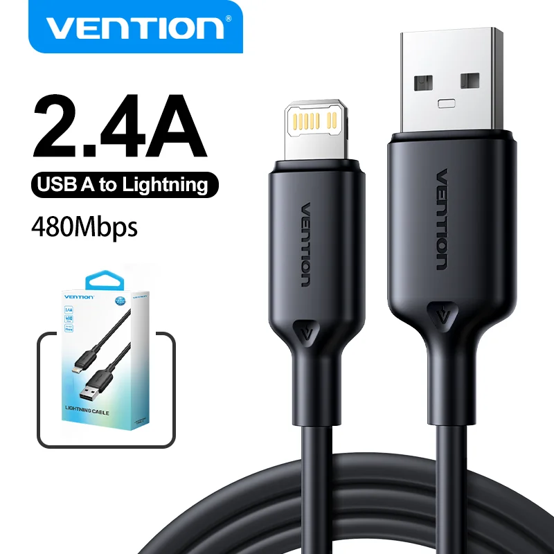 Vention USB to Lightning Cable for iPhone 14 13 12 11 8 Pro Max 2.4A Fast Charging USB Cable Cord for iPad Phone Data Cable Wire
Vention USB to Lightning Cable for iPhone 14 13 12 11 8 Pro Max 2.4A Fast Charging USB Cable Cord for iPad Phone Data Cable Wire