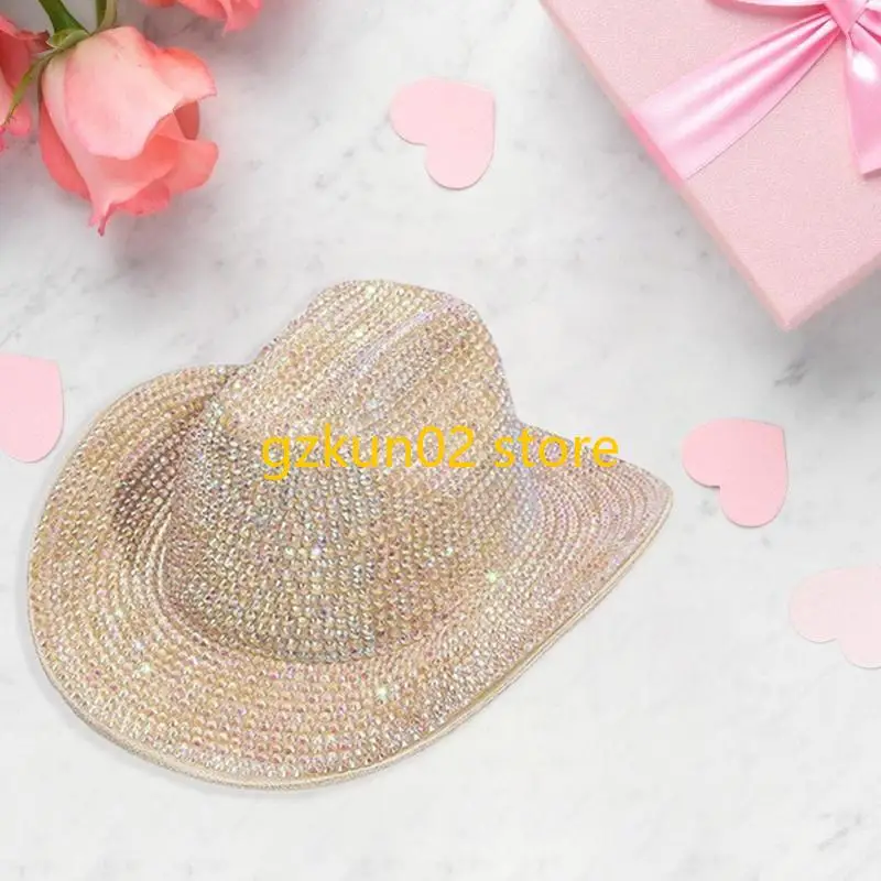 KXRB Отпускные ковбойские шляпы, блестящие кепки, украшенные стразами, для клубных карнавалов
KXRB Отпускные ковбойские шляпы, блестящие кепки, украшенные стразами, для клубных карнавалов