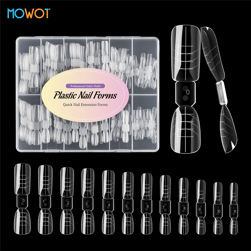 MOWOT 120/140pcs Double-Side Nail Dual Forms Almond Square Reusable Top Forms for Extension Poly Nail Gel Acrylic Manicure Salon
MOWOT 120/140pcs Double-Side Nail Dual Forms Almond Square Reusable Top Forms for Extension Poly Nail Gel Acrylic Manicure Salon