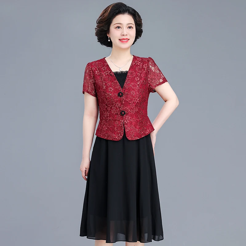 Summer Faion ort Sve Chiffon Dr Wedding Ceremony Mother-In-Law Dr Mid-Aged Women's Clothing Korean Sle V-Ne ...
Summer Faion ort Sve Chiffon Dr Wedding Ceremony Mother-In-Law Dr Mid-Aged Women's Clothing Korean Sle V-Ne ...