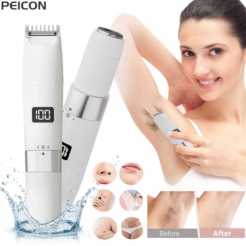 Electric Shaver for Women Body Epilator Woman's Razor 2 in 1 Dual Head Electric Body Hair Trimmer for Bikini Legs Underarms Face
Electric Shaver for Women Body Epilator Woman's Razor 2 in 1 Dual Head Electric Body Hair Trimmer for Bikini Legs Underarms Face