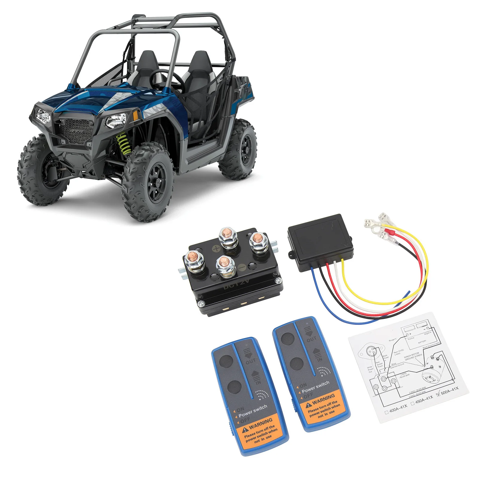1PC Wireless Winch Remote Control Kit 500A Solenoid Relay Contactor - for 8000-12000lbs ATV UTV Truck DC 12V - Durable
1PC Wireless Winch Remote Control Kit 500A Solenoid Relay Contactor - for 8000-12000lbs ATV UTV Truck DC 12V - Durable