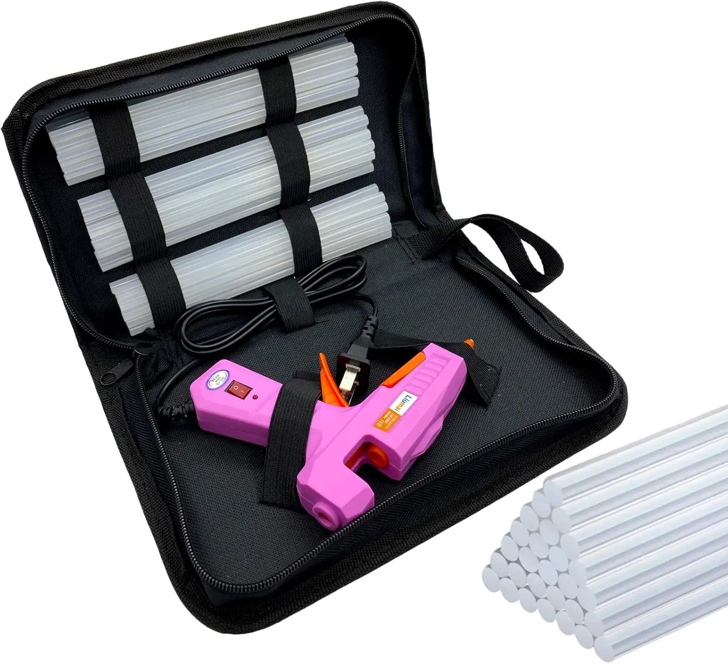 30W Mini Hot Melt Glue Gun Kit with 30 Glue Sticks, Carrying Case for Crafts, DIY Arts & Home Repair (Pink)
30W Mini Hot Melt Glue Gun Kit with 30 Glue Sticks, Carrying Case for Crafts, DIY Arts & Home Repair (Pink)