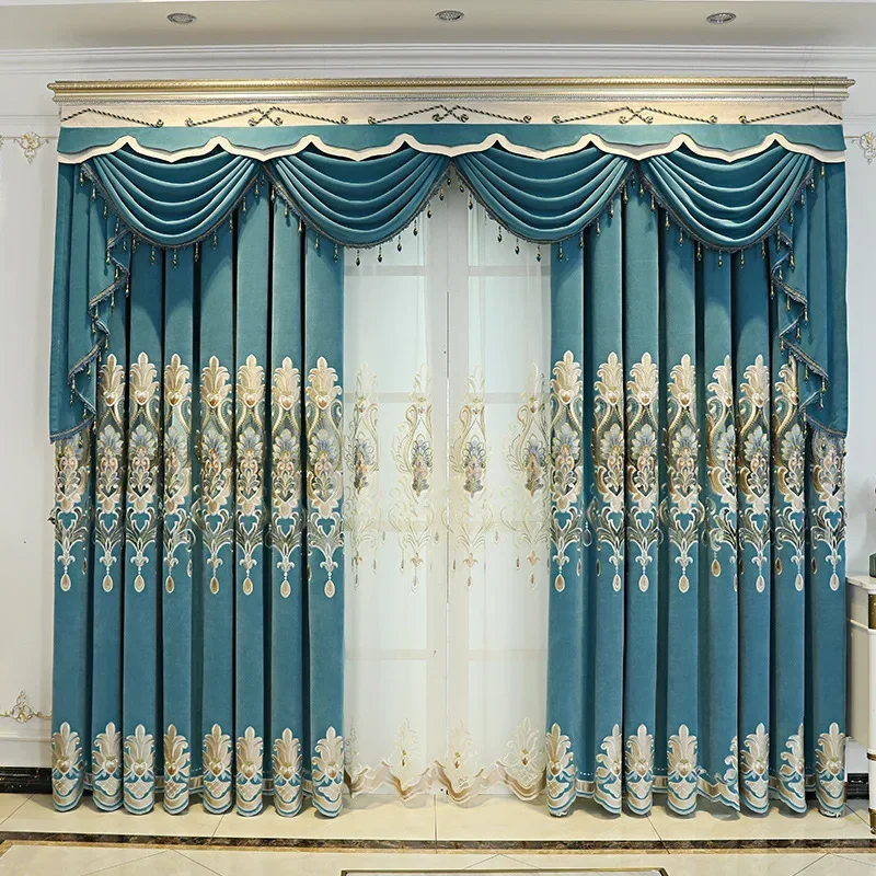 Chenille Cashmere Embroidered High Blackout Curtains Decor Customized Luxury Hollow Living Room Bedroom Window Valance Tulle
Chenille Cashmere Embroidered High Blackout Curtains Decor Customized Luxury Hollow Living Room Bedroom Window Valance Tulle