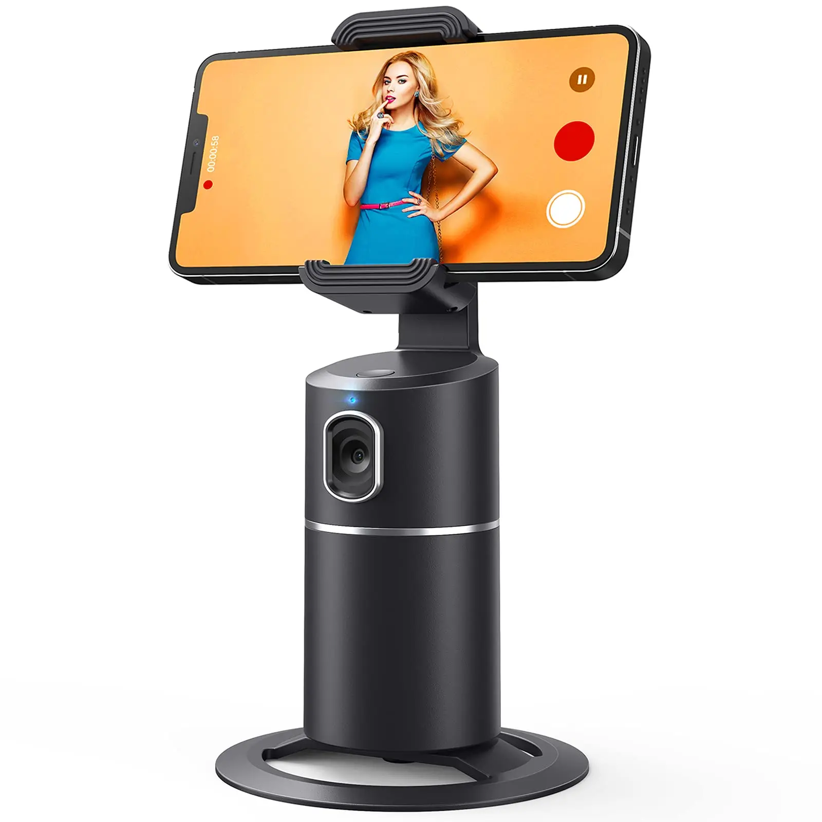 Auto Face Tracking Tripod, 360° Rotation Body Phone Camera Mount Smart Shooting Holder with Remote Selfie Stick, Gesture Control
Auto Face Tracking Tripod, 360° Rotation Body Phone Camera Mount Smart Shooting Holder with Remote Selfie Stick, Gesture Control