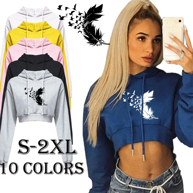 Fashion Womens Sexy Casual Long Sleeve Hooded Short Sweatshirt Plain Crop Tops Pullover Hooded Sweatshirt Cropped Hoodie
Fashion Womens Sexy Casual Long Sleeve Hooded Short Sweatshirt Plain Crop Tops Pullover Hooded Sweatshirt Cropped Hoodie