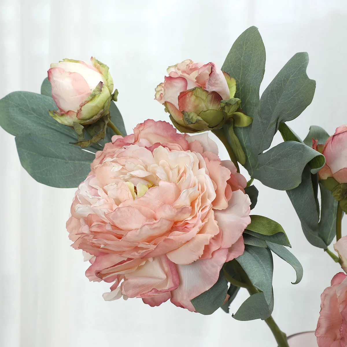 4 Artificial Peony Flowers, Each Containing 3 Pink Peonies with Branches for The Living Room Bedroom Bathroom Decoration
4 Artificial Peony Flowers, Each Containing 3 Pink Peonies with Branches for The Living Room Bedroom Bathroom Decoration