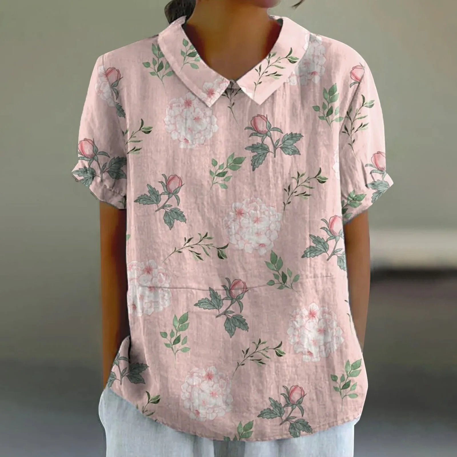 2025 Summer Women's Blouse Casual Print Short Sleeve T-Shirt Fit Lapel Neck Blouse Fashion Trend Button Blouses for Woman Tops
2025 Summer Women's Blouse Casual Print Short Sleeve T-Shirt Fit Lapel Neck Blouse Fashion Trend Button Blouses for Woman Tops