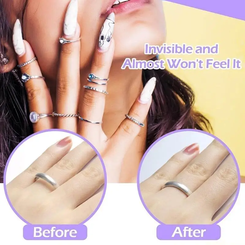 D46E Невидимый регулятор размера кольца Прозрачная защита кольца для свободных колец 4 размера Измерительный инструмент для
D46E Невидимый регулятор размера кольца Прозрачная защита кольца для свободных колец 4 размера Измерительный инструмент для