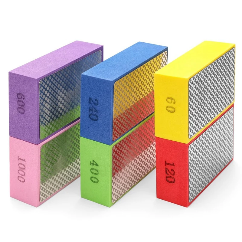 HLZS-6PCS Diamond Hand Polishing Pads, Wet & Dry Diamond Sanding Pads 60 , 120 , 240 , 400 , 600 , 1000 Grit
HLZS-6PCS Diamond Hand Polishing Pads, Wet & Dry Diamond Sanding Pads 60 , 120 , 240 , 400 , 600 , 1000 Grit