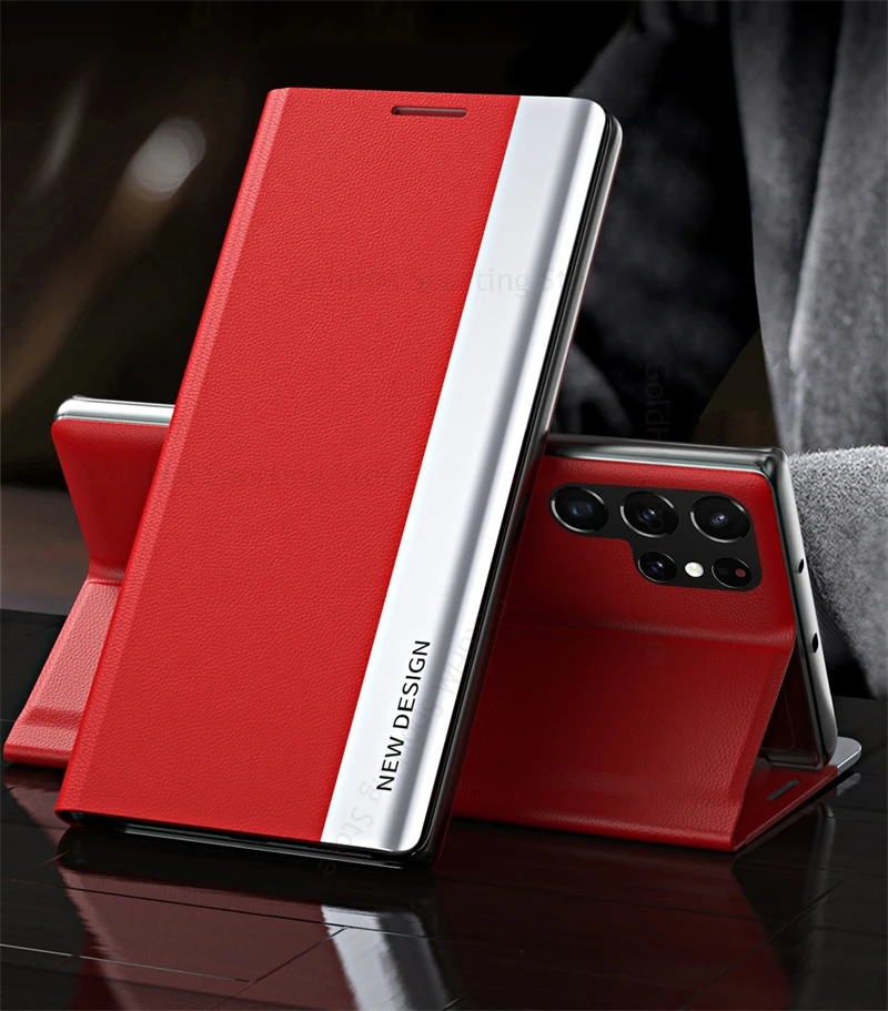 6D Plating Leather Flip Kickstand Phone Case For Samsung S25 Edge S24 Ultra S23 S22 Plus 5G Full Protection Magnetic Stand Cover
6D Plating Leather Flip Kickstand Phone Case For Samsung S25 Edge S24 Ultra S23 S22 Plus 5G Full Protection Magnetic Stand Cover