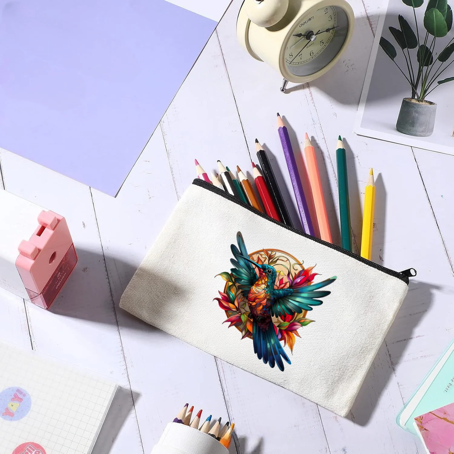 1PC Colorful Hummingbird Canvas Makeup Bag Double Sided Printed Cosmetic Pouch Travel Toiletry Bag
1PC Colorful Hummingbird Canvas Makeup Bag Double Sided Printed Cosmetic Pouch Travel Toiletry Bag