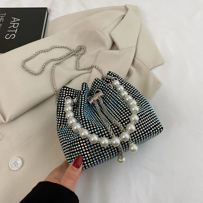 New Crossbody Bucket Bags Solid Color PU + Rhinestone Cross Body Women's Drawsyring Single Shoulder Small Bucket Bag
New Crossbody Bucket Bags Solid Color PU + Rhinestone Cross Body Women's Drawsyring Single Shoulder Small Bucket Bag