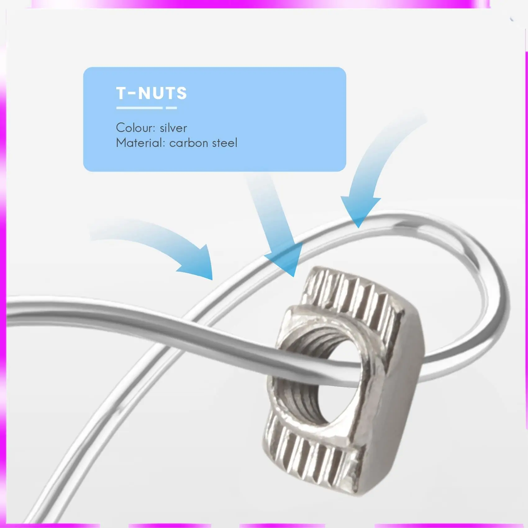 N98R 50 Pcs M5 T-Slot Hammer Head Nut 2020 Series Aluminum Profile Extrusion Slot European Standard (M5 X 10 X 6Mm)
N98R 50 Pcs M5 T-Slot Hammer Head Nut 2020 Series Aluminum Profile Extrusion Slot European Standard (M5 X 10 X 6Mm)