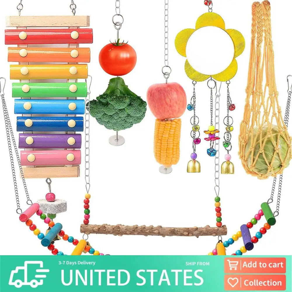 7 шт., жевательная игрушка для сбора с деревянной подвесной кормушкой, обучающая жевательная игрушка для Budgerigar Parakeet Conure Cockatiel Mynah
7 шт., жевательная игрушка для сбора с деревянной подвесной кормушкой, обучающая жевательная игрушка для Budgerigar Parakeet Conure Cockatiel Mynah