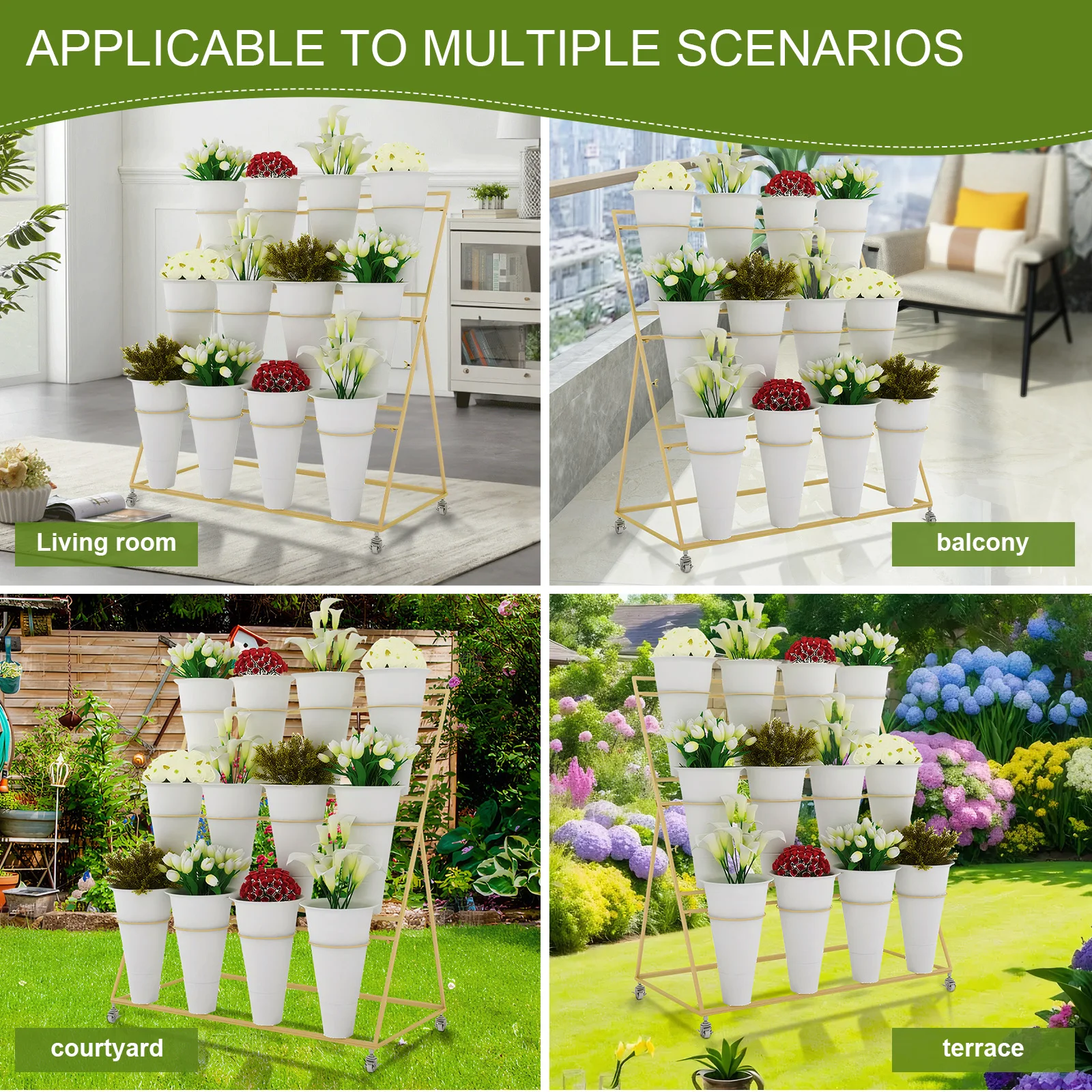 Набор из 12 белых пластиковых конических подставок-ведер для цветов, большой емкости, для дома, патио, балкона, сада
Набор из 12 белых пластиковых конических подставок-ведер для цветов, большой емкости, для дома, патио, балкона, сада