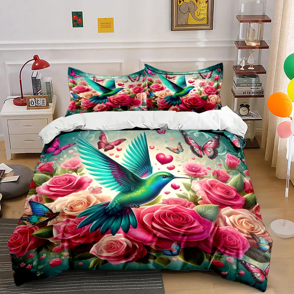 Vibrant flowers and fluttering butterflies Print Soft Comfortable Duvet Cover Bedding Set Included 1*Duvet Cover 2*Pillowcases
Vibrant flowers and fluttering butterflies Print Soft Comfortable Duvet Cover Bedding Set Included 1*Duvet Cover 2*Pillowcases
