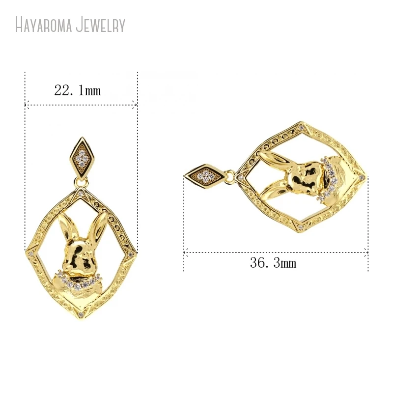 2Pcs Gold Color Metal Wholesale Animal Rabbit Jewelry Golden Copper Pendant PM46352
2Pcs Gold Color Metal Wholesale Animal Rabbit Jewelry Golden Copper Pendant PM46352