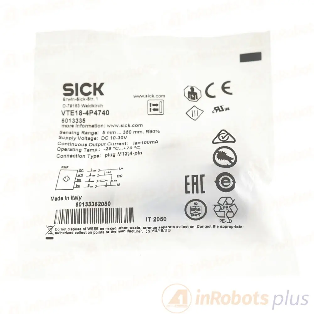 For SICK VTE18-4P4740 VTE184P4740 Inductive Sensor
For SICK VTE18-4P4740 VTE184P4740 Inductive Sensor