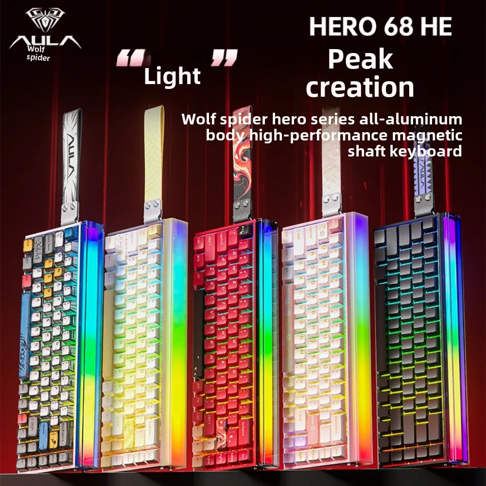 AULA Hero 68 Ultra CNC aluminum lump lump magnetic axis mechanical keyboard high performance gaming wired FPS RT0.01 PBT keycap
AULA Hero 68 Ultra CNC aluminum lump lump magnetic axis mechanical keyboard high performance gaming wired FPS RT0.01 PBT keycap