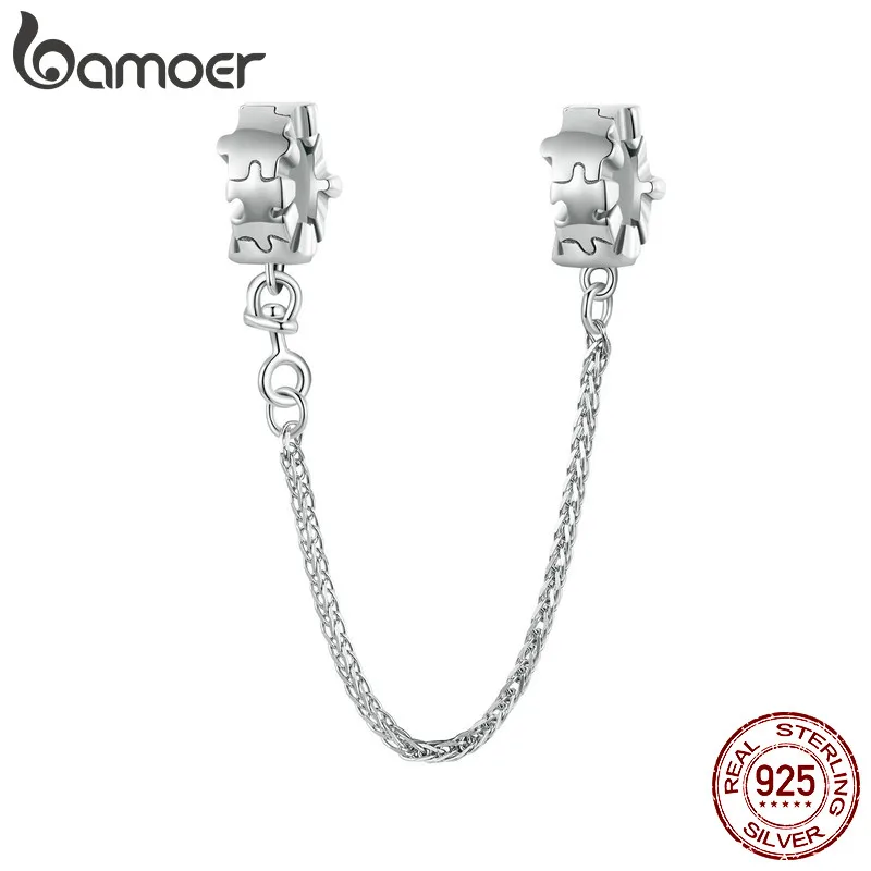 Bamoer 925 Sterling Silver Jigsaws Safty Chain for Women Bracelet Necklace DIY Accessories
Bamoer 925 Sterling Silver Jigsaws Safty Chain for Women Bracelet Necklace DIY Accessories