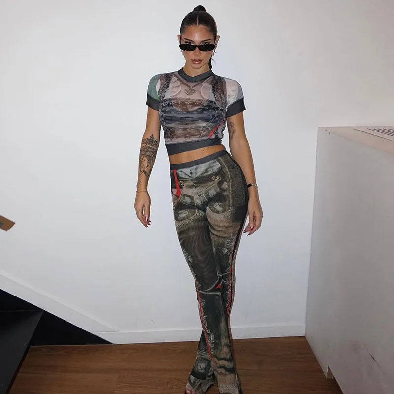 STYLISH LADY Tie Dye Printed Sports 2 Piece Set Women Short Sleeve Crop Top and Flare Pant Suits 2025 Summer Sexy Club Outfits
STYLISH LADY Tie Dye Printed Sports 2 Piece Set Women Short Sleeve Crop Top and Flare Pant Suits 2025 Summer Sexy Club Outfits
