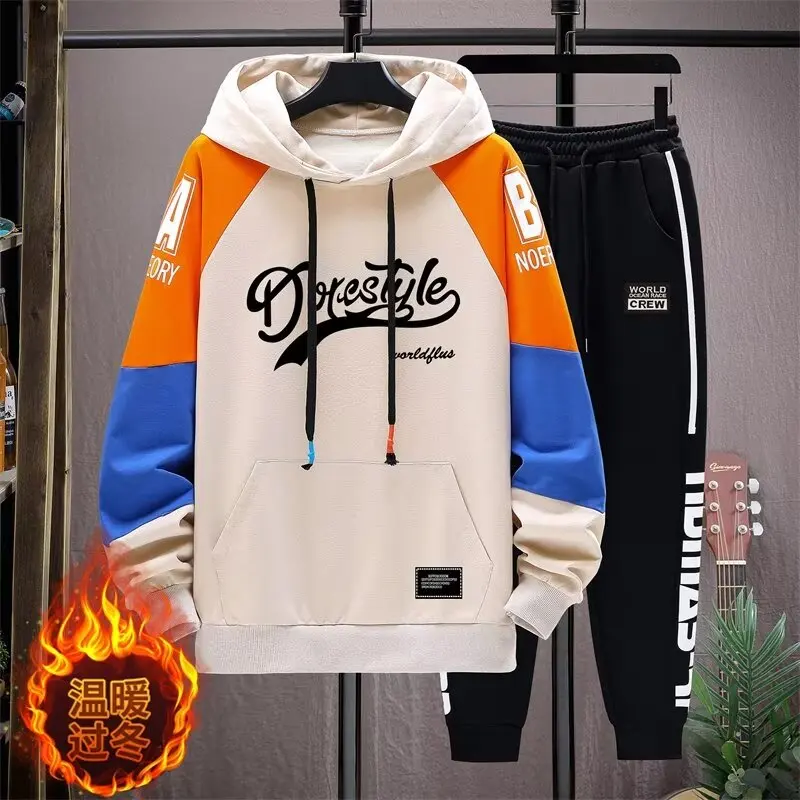 Fashion Men's Sets Korean Style Trend Pullover Hoodies Men+Casual Harajuku Streetwear Sweatpants Spring Autumn Men Clothing Sets
Fashion Men's Sets Korean Style Trend Pullover Hoodies Men+Casual Harajuku Streetwear Sweatpants Spring Autumn Men Clothing Sets