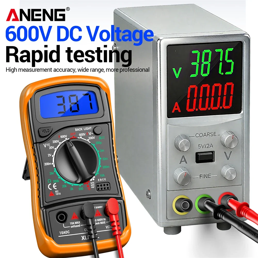 Smart Multimeter Mini AC/DC Voltage Current Tester 1999 Counts Resistance Diode HFE Buzzer Multimetro Detector Tool ANENG XL830L
Smart Multimeter Mini AC/DC Voltage Current Tester 1999 Counts Resistance Diode HFE Buzzer Multimetro Detector Tool ANENG XL830L
