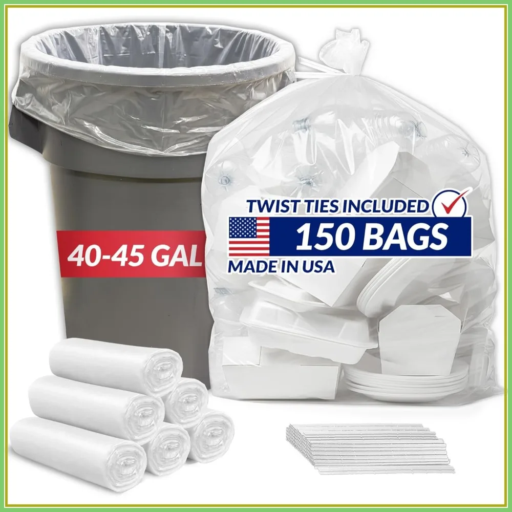 Reli. Premium 40-45 Gallon Trash Bags Heavy Duty | 150 Bags with Ties | Super Sizeable, Clear, Serious Cleanup
Reli. Premium 40-45 Gallon Trash Bags Heavy Duty | 150 Bags with Ties | Super Sizeable, Clear, Serious Cleanup
