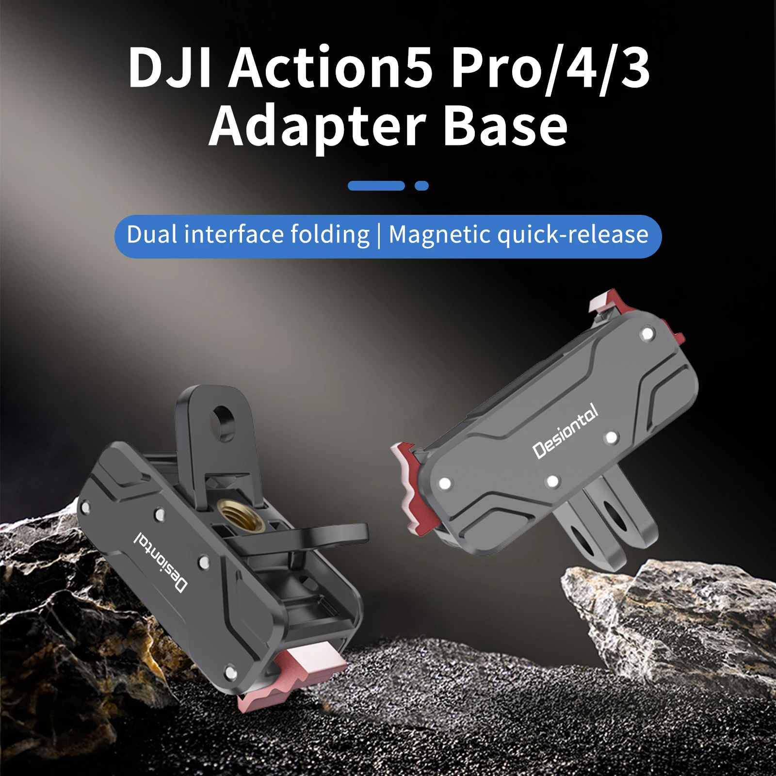 Desiontal Ds02 Quick Release Baseplate for DJI Action Camera Aluminum Alloy with 1/4 Screw Lightweight High Aesthetic Metal Base
Desiontal Ds02 Quick Release Baseplate for DJI Action Camera Aluminum Alloy with 1/4 Screw Lightweight High Aesthetic Metal Base