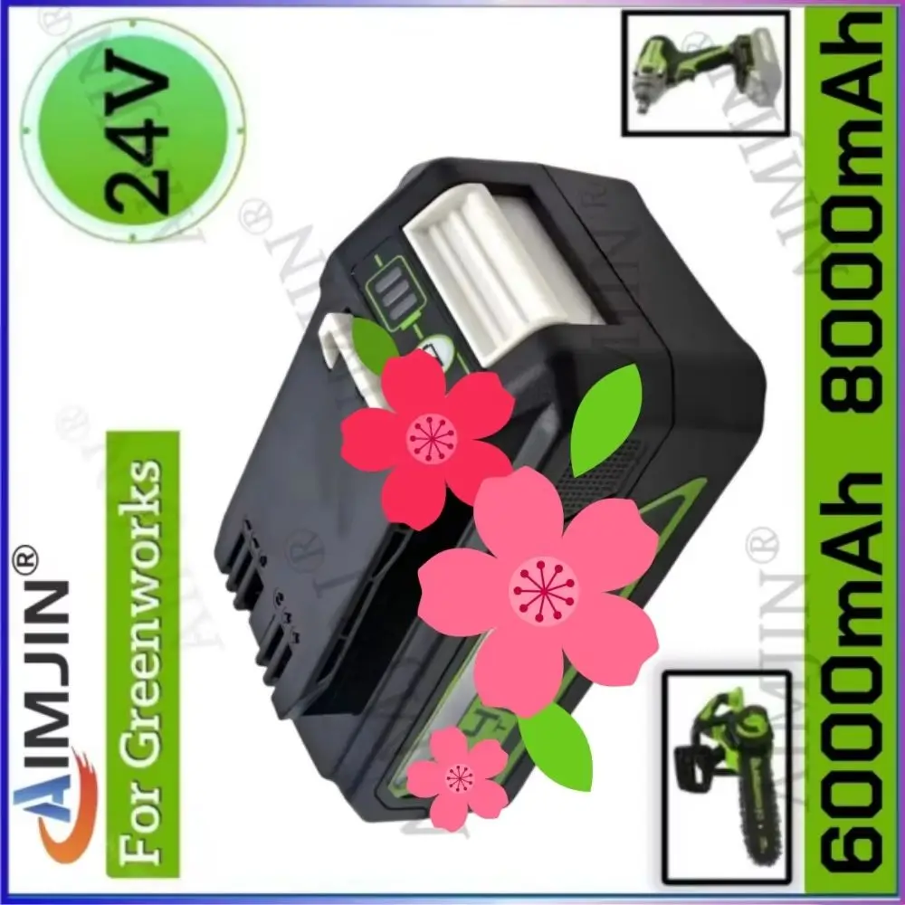 for Greenworks 24V 6.0Ah Lithium-ion Battery G24B2 Replacement 24V Tools Compatible with 29842 29852 BAG708 29322 21342
for Greenworks 24V 6.0Ah Lithium-ion Battery G24B2 Replacement 24V Tools Compatible with 29842 29852 BAG708 29322 21342