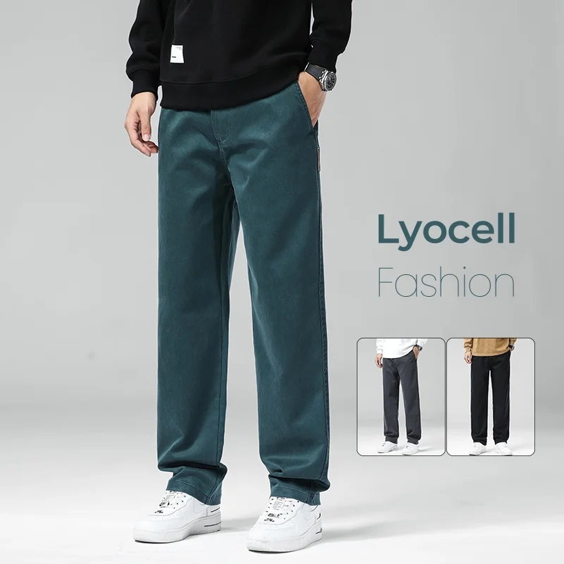 Straight Fashion Lyocell Casual Pants Men Breathable Stretch Korean Loose Trousers Trendy Wide-leg Men's Pants Plus Size M-5XL
Straight Fashion Lyocell Casual Pants Men Breathable Stretch Korean Loose Trousers Trendy Wide-leg Men's Pants Plus Size M-5XL