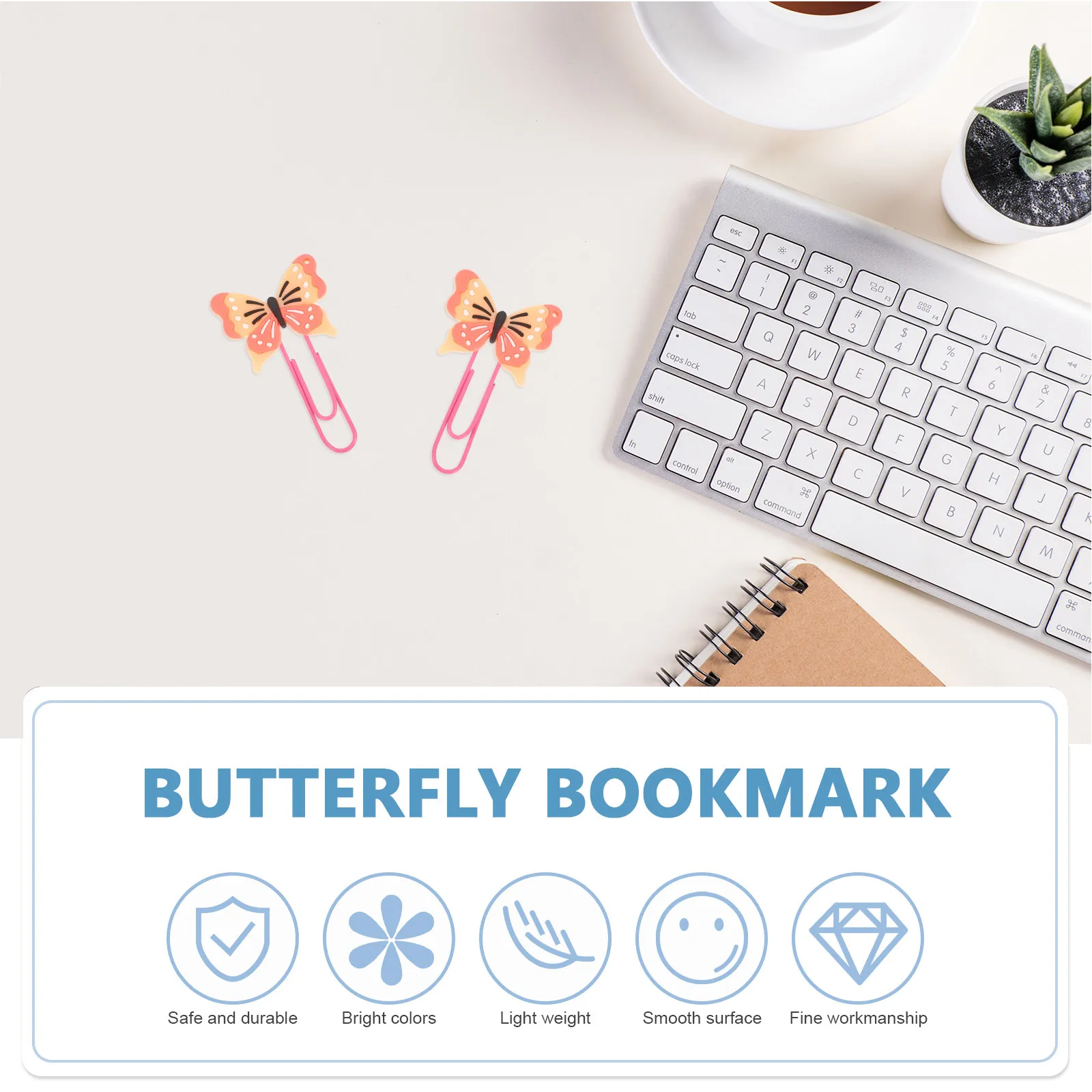30Pcs Butterfly Shaped Paperclip Bookmarks Metal Small Clips Flexible Soft Rubber for Document Organizing Memo Clips Teacher
30Pcs Butterfly Shaped Paperclip Bookmarks Metal Small Clips Flexible Soft Rubber for Document Organizing Memo Clips Teacher