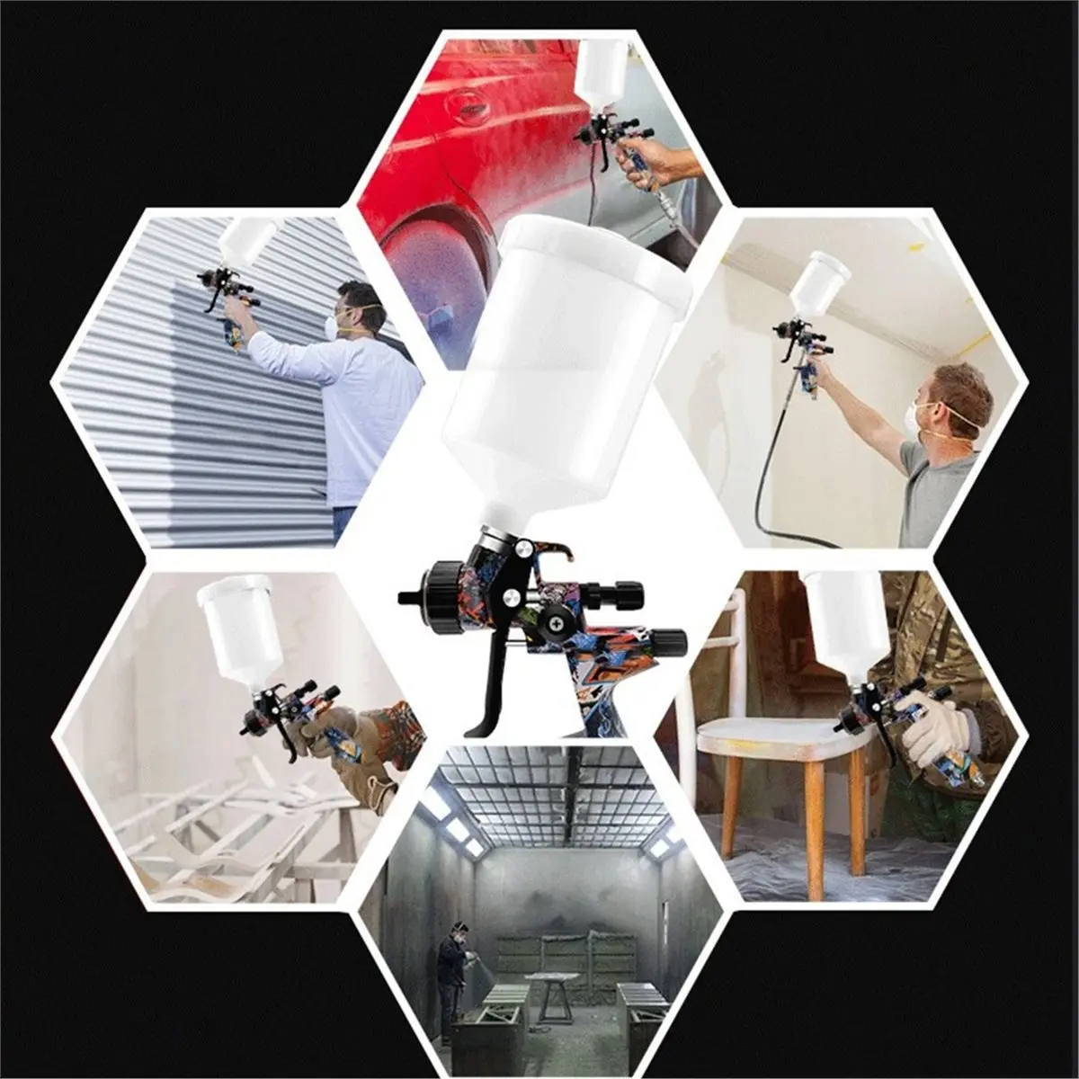 A673P ~Pneumatic 1.3mm Stainless Steel Nozzle 600ml Pot Car Furniture Paint Clear Atomization Tools
A673P ~Pneumatic 1.3mm Stainless Steel Nozzle 600ml Pot Car Furniture Paint Clear Atomization Tools