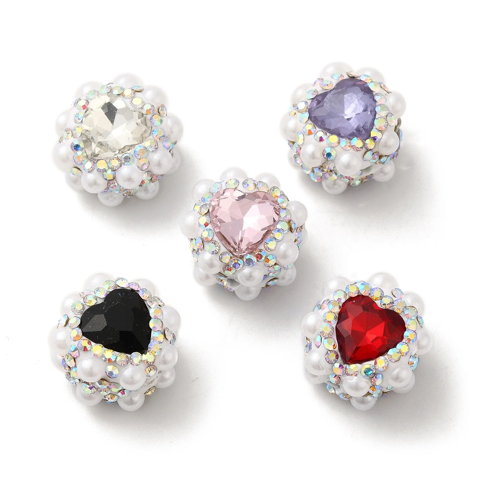 20pcs Polymer Clay Rhinestone Beads with Imitation Pearl Heart Mixed Color for Making DIY Jewelry Necklace Bracelet Accessories
20pcs Polymer Clay Rhinestone Beads with Imitation Pearl Heart Mixed Color for Making DIY Jewelry Necklace Bracelet Accessories