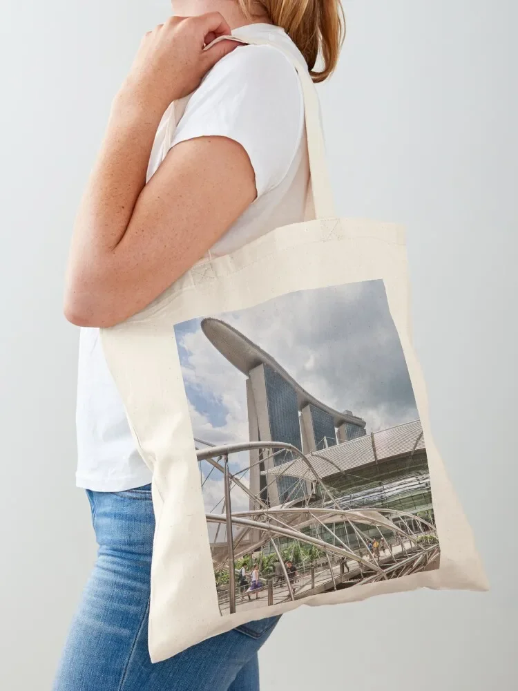Marina Bay Sands with Helix Bridge - Singapore Tote Bag Women's shopping bag Custom bag tote men personalized tote
Marina Bay Sands with Helix Bridge - Singapore Tote Bag Women's shopping bag Custom bag tote men personalized tote