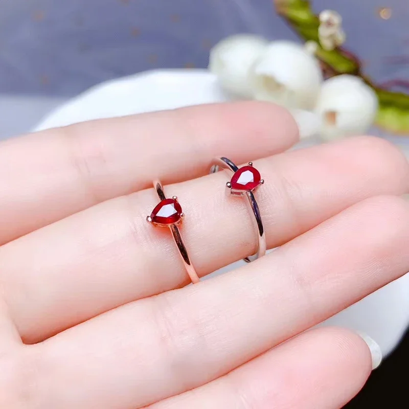 100% Real Blood Red Ruby Ring for Engagement 3mm*5mm Ruby Silver Ring Simple Gemstone Ring for Office Woman
100% Real Blood Red Ruby Ring for Engagement 3mm*5mm Ruby Silver Ring Simple Gemstone Ring for Office Woman