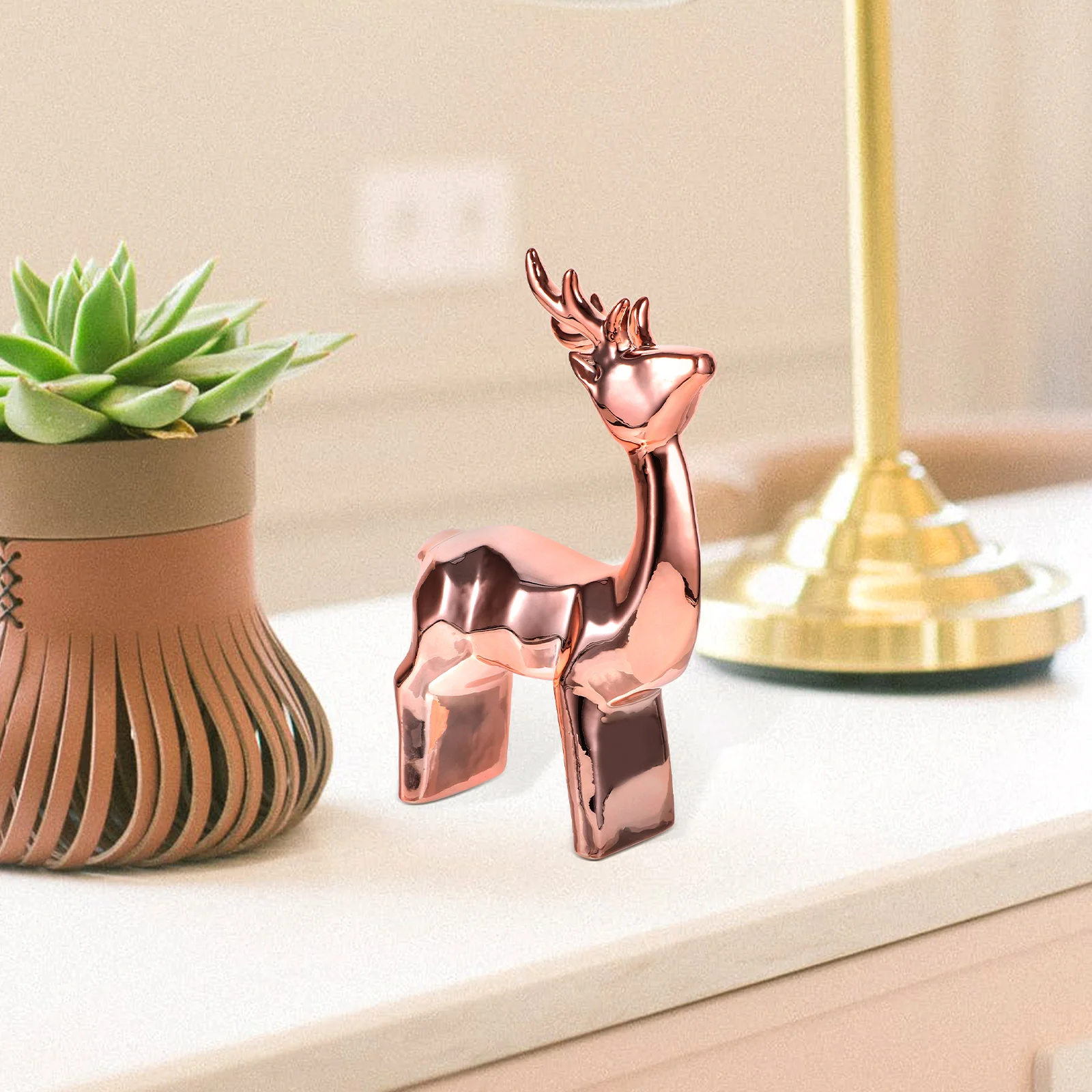 Ceramic Deer Statue Small Size Desktop Decoration for Home Office Tabletop Decor Animal Design Adornment Lovely Reindeer
Ceramic Deer Statue Small Size Desktop Decoration for Home Office Tabletop Decor Animal Design Adornment Lovely Reindeer