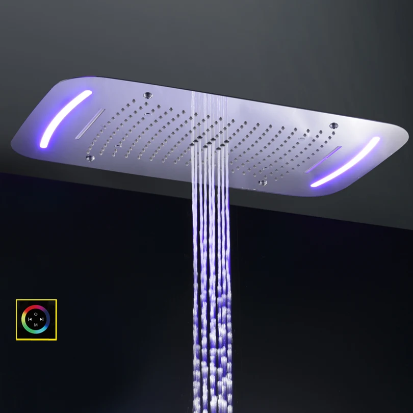Small ceiling wall hanging 4 function shower, dark installed LED bathtub shower faucet spray
Small ceiling wall hanging 4 function shower, dark installed LED bathtub shower faucet spray