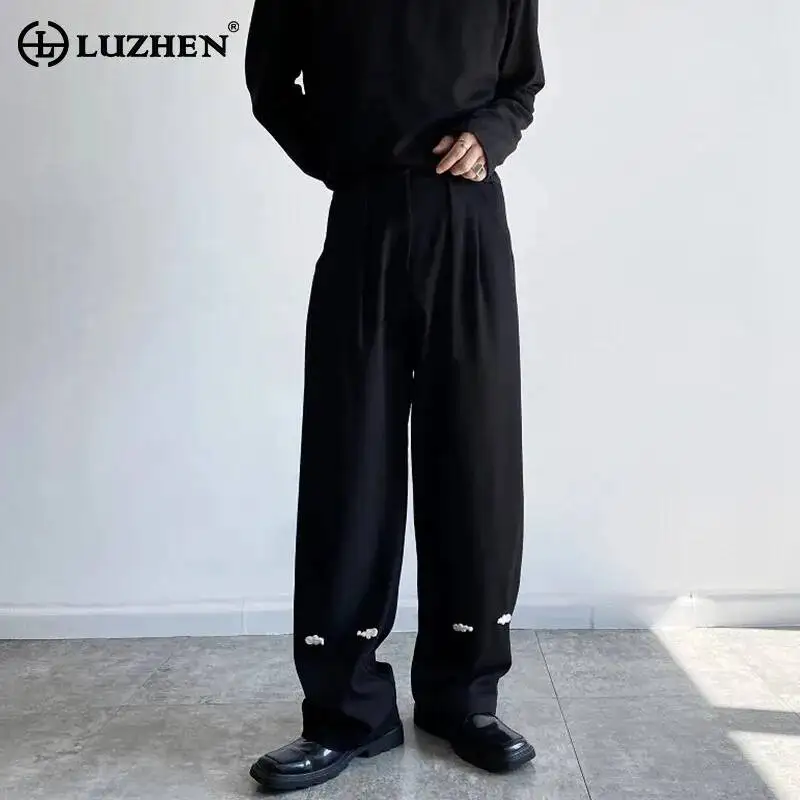 LUZHEN Trousers Fashion Original Wide Leg Solid Men's Color 2025 High Quality Fold Design Decorate Straight Casual Pants JY7166
LUZHEN Trousers Fashion Original Wide Leg Solid Men's Color 2025 High Quality Fold Design Decorate Straight Casual Pants JY7166