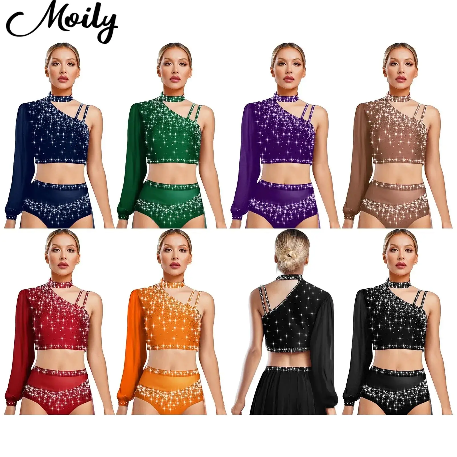 Womens Modern Lyrical Dance Outfit Sparkly Salsa Samba Belly Dancing Party Stage Costume Rhinestones Skating Ballet Dancewear
Womens Modern Lyrical Dance Outfit Sparkly Salsa Samba Belly Dancing Party Stage Costume Rhinestones Skating Ballet Dancewear