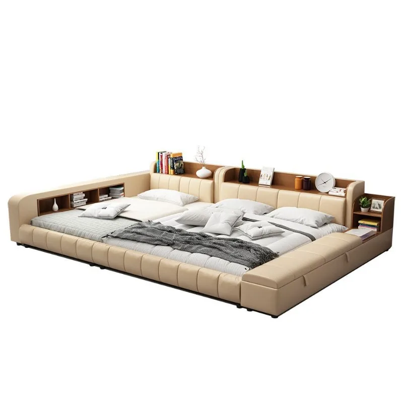 Parent-child Splicing Storage function bed, a family of four two-child family Wide bed
Parent-child Splicing Storage function bed, a family of four two-child family Wide bed