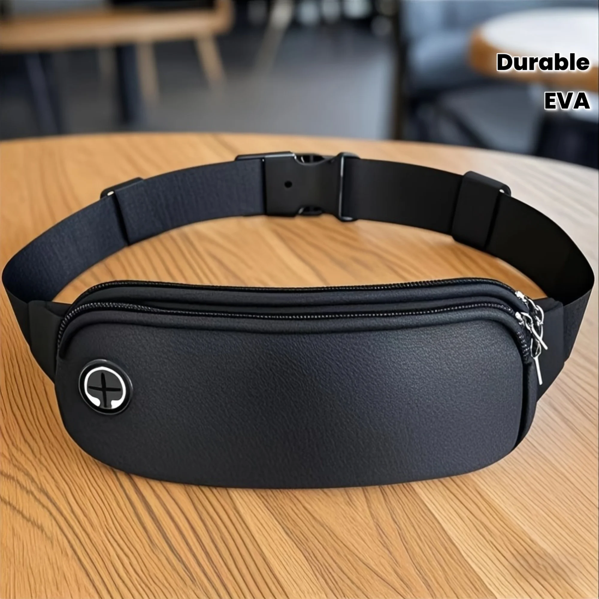 Black EVA Running Waist Pack with Zipper Closure - Durable, Adjustable Strap for Men and Women
Black EVA Running Waist Pack with Zipper Closure - Durable, Adjustable Strap for Men and Women
