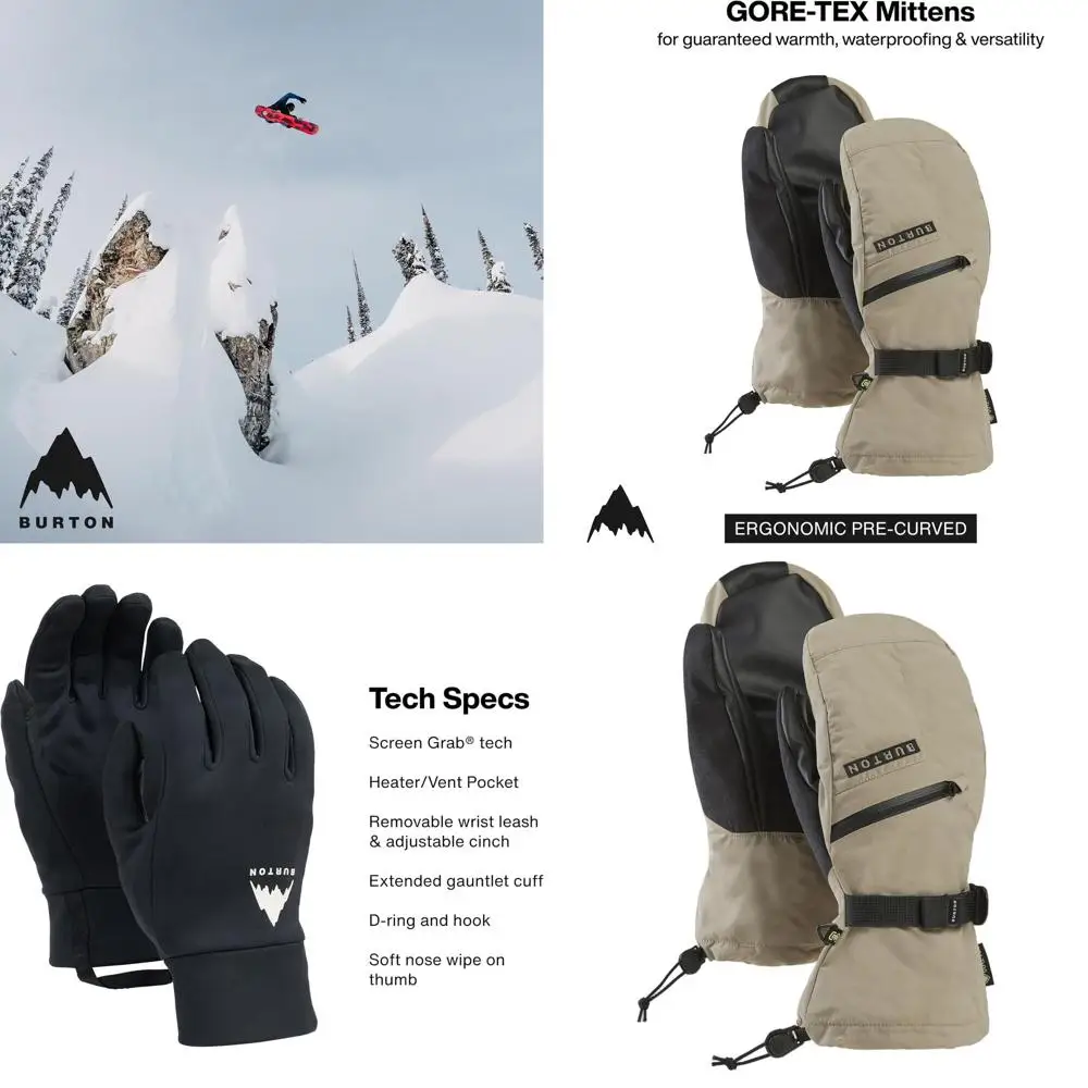 Мужские изолированные перчатки Burton Gore-TEX — водонепроницаемые зимние перчатки для сноуборда
Мужские изолированные перчатки Burton Gore-TEX — водонепроницаемые зимние перчатки для сноуборда