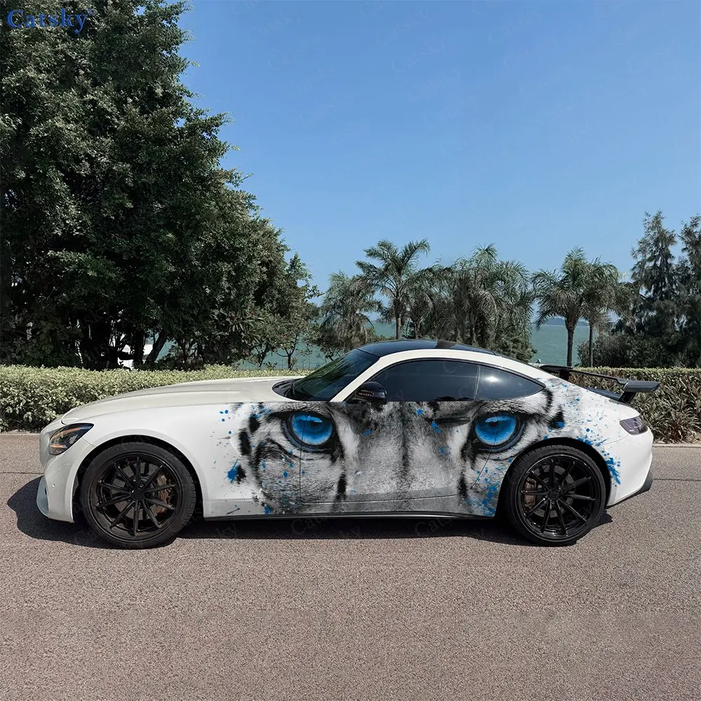 2pcs Blue Eyed Leopard Car Sticker, Full Body Floral Decoration Covering Scratches, Waterproof Car Sticker. Car Vinyl Wraps
2pcs Blue Eyed Leopard Car Sticker, Full Body Floral Decoration Covering Scratches, Waterproof Car Sticker. Car Vinyl Wraps