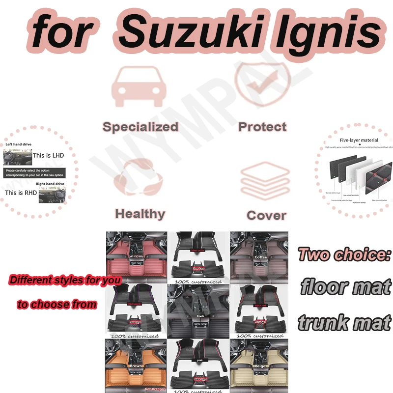 LUXURY Car Mats For Suzuki Ignis MF 2020 2021 2022 2023 Auto Leather Floor Mat Durable Rugs Carpets Pads Car Accessories
LUXURY Car Mats For Suzuki Ignis MF 2020 2021 2022 2023 Auto Leather Floor Mat Durable Rugs Carpets Pads Car Accessories