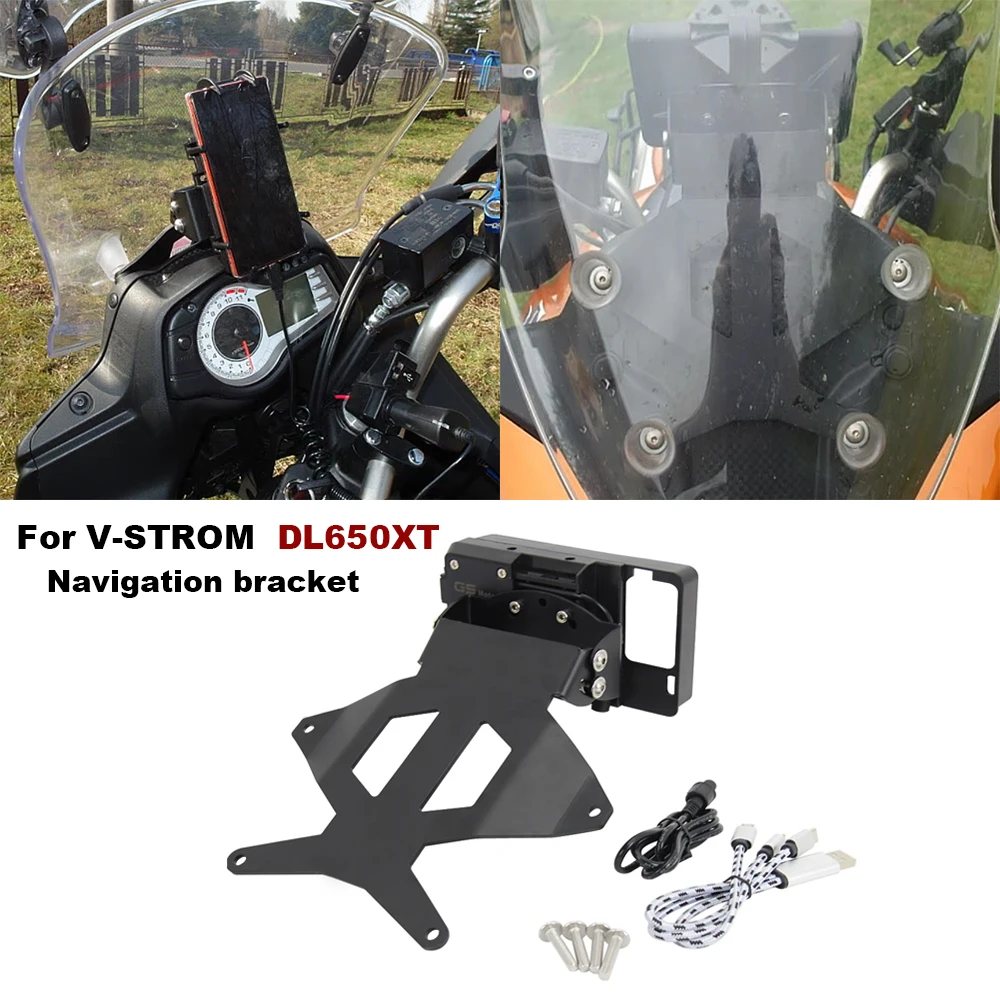For Suzuki V-STROM DL650XT V STROM DL 650 Motorcycle accessories GPS phone holder Navigation plate bracket Mounting
For Suzuki V-STROM DL650XT V STROM DL 650 Motorcycle accessories GPS phone holder Navigation plate bracket Mounting